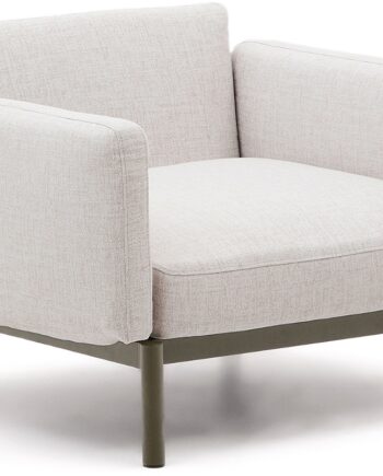 Udendørs  -personers Sofa Kave Home Sorells Beige Aluminium Loungesofa 73x113x115 Cm