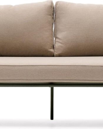 Udendørs  -personers Sofa Kave Home Zivia   Ekru Olefina-stof 178 Cm Galvaniseret Stål
