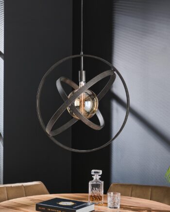 Universe Loftlampe Med Rustik Skærm   Metal Levering Uden Pære