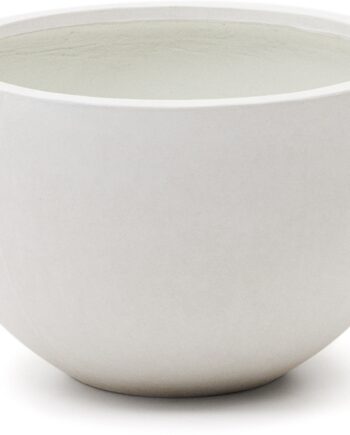 Urtepotte Kave Home Grau Hvid Cement Og Glasfiber ø56ã 36 Cm Vejrbestandig Nordisk Indendørs Udendørs