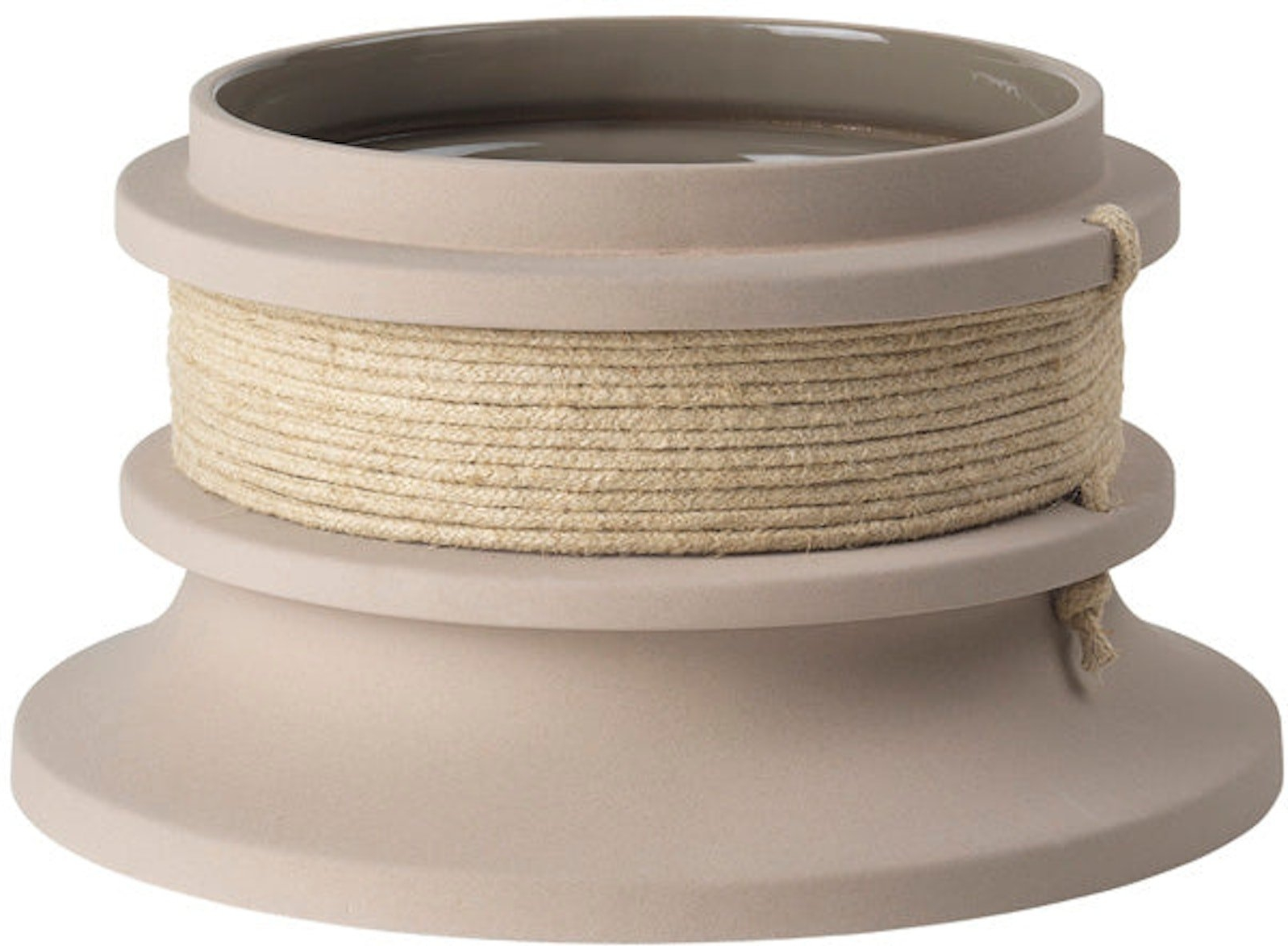 Urtepotte Kristina Dam Rope ø30 H15 Cm Beige Stentøj Og Reb Skulpturel Form