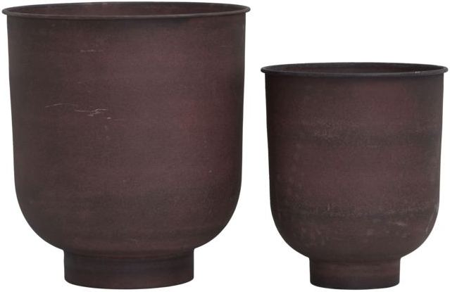 Urtepottesæt   Dele House Doctor Vig Brændt Henna D40xh45 Cm Jern