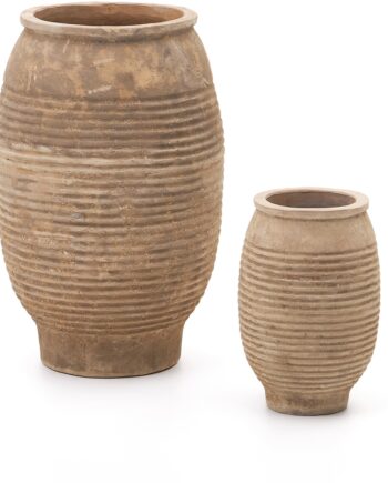 Urtepottesæt   Stk Kave Home Llonga Terracotta Vintage H87xø54 Cm