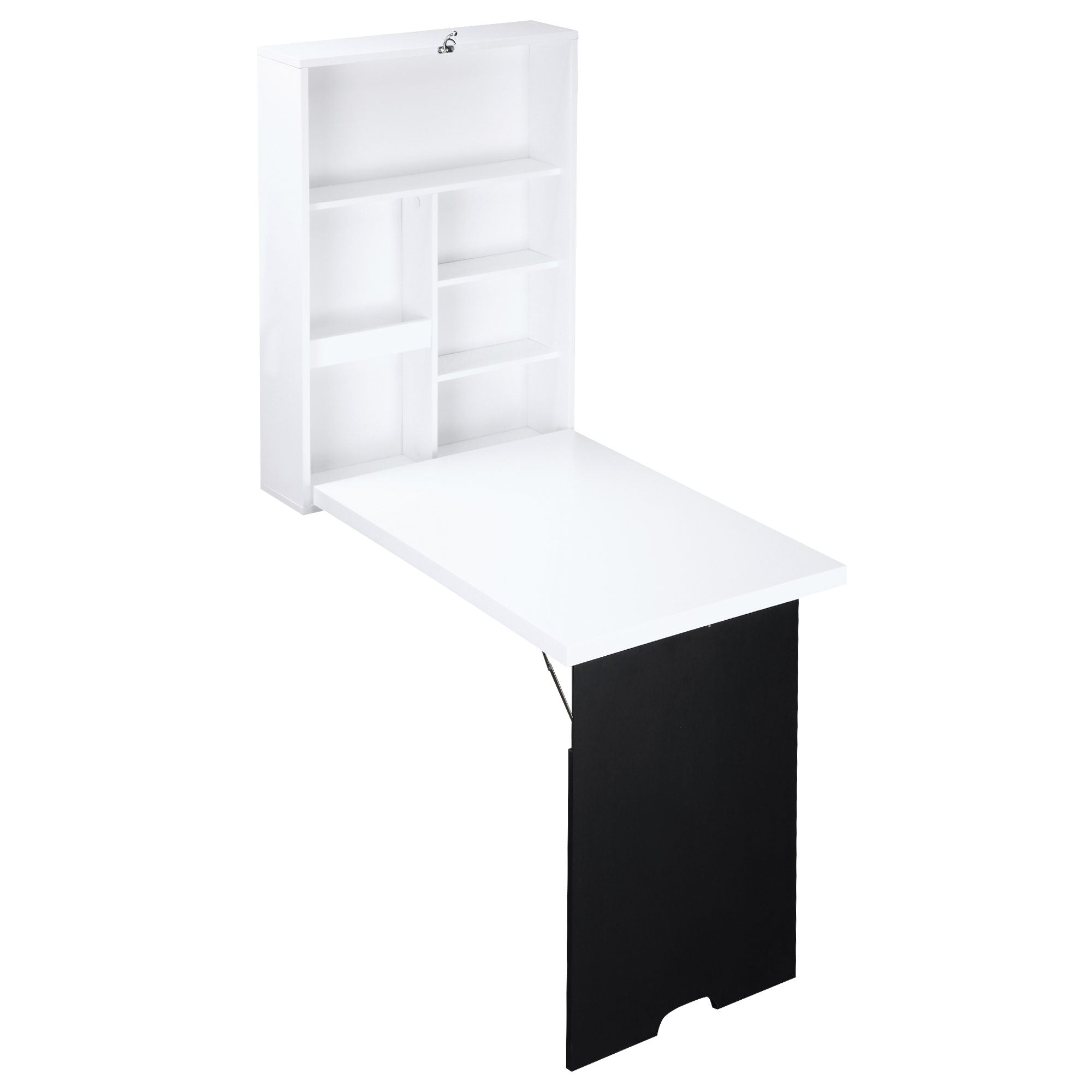 Vægbord  Foldbar Bordplade    Rum  60x94 5x147cm  Sort Hvid