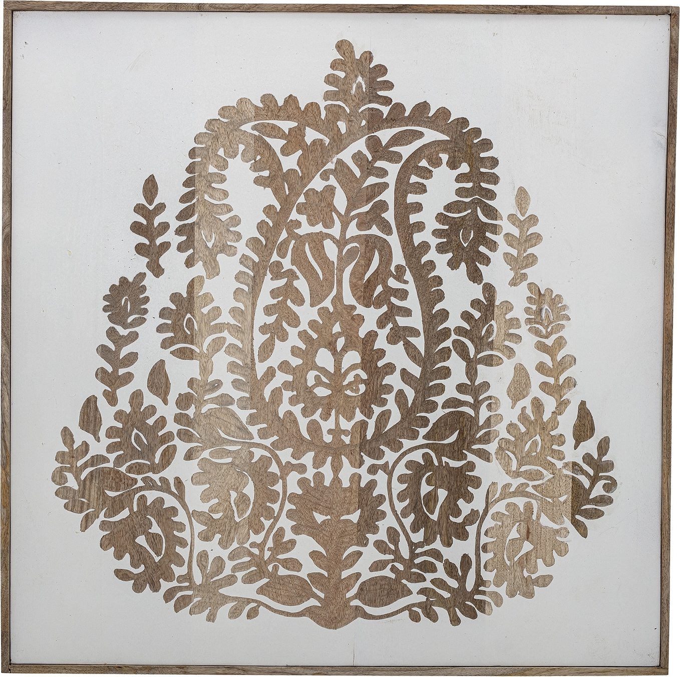 Vægdekoration Creative Collection Nevil   Hvidt Mangotræ Håndlavet 70x70 Cm