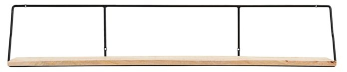 Væghylde House Doctor Wired Mangotræ Jern Sort Natur 24   130 Cm