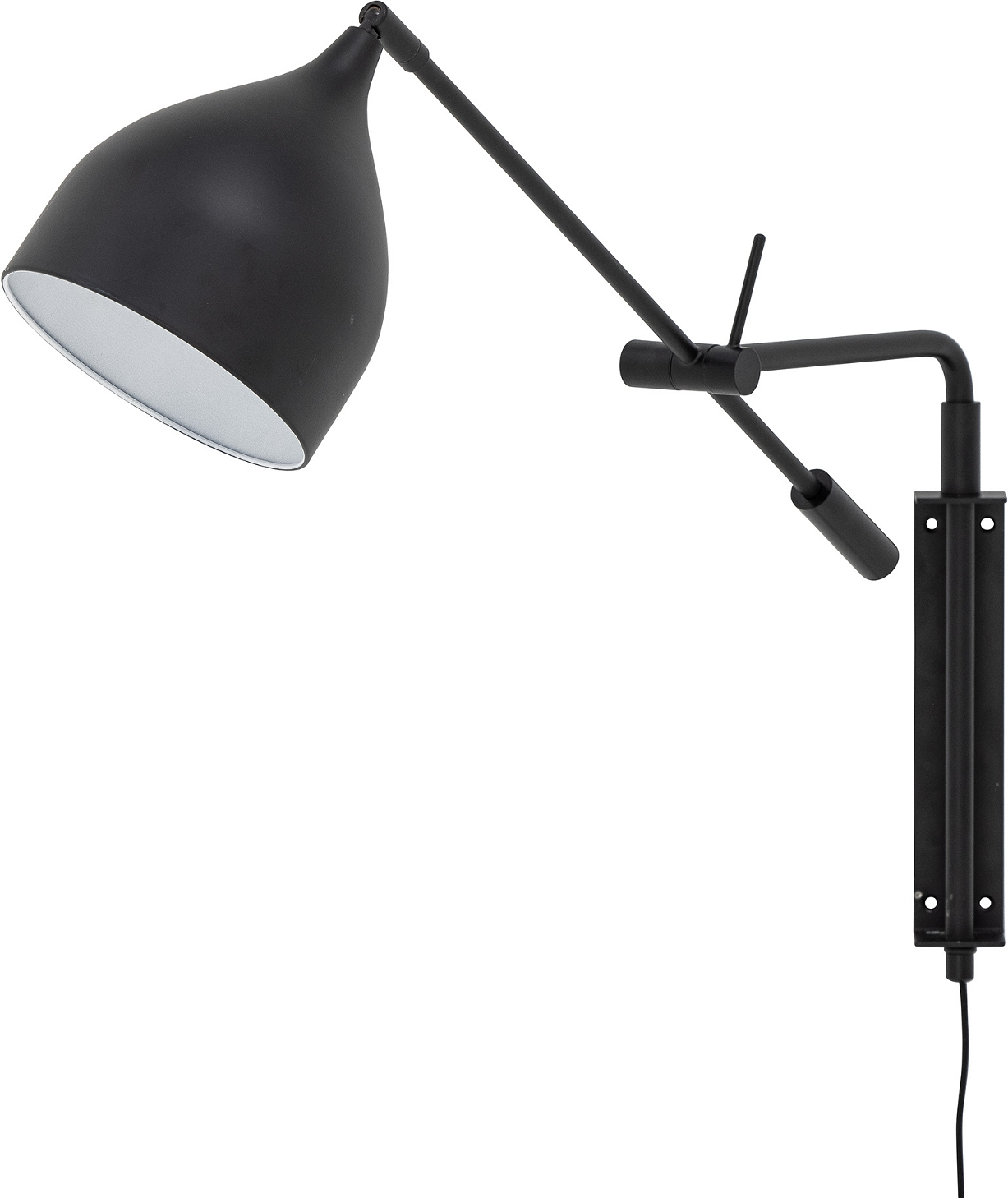 Væglampe Bloomingville Lyam Sort Metal Med Justerbar Arm H50ã L80 Cm