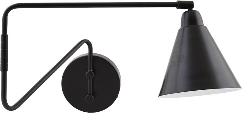 Væglampe House Doctor Game   Sort Jern  Minimalistisk Indendørslampe D15   H13   L70 Cm