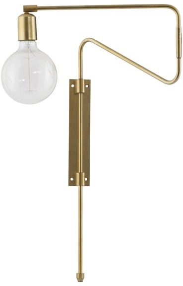 Væglampe House Doctor Swing Messingfinish Asymmetrisk Design 35 Cm