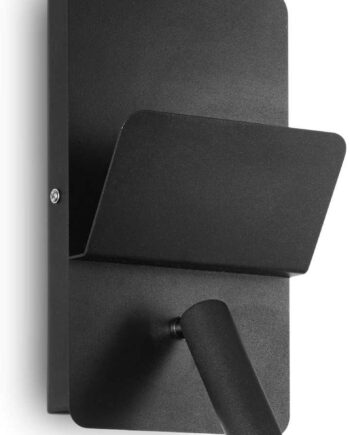 Væglampe Ideal Lux Read Sort Metal Med Led 3w 200 Lm H25xb7 5xl15 Cm Ip20