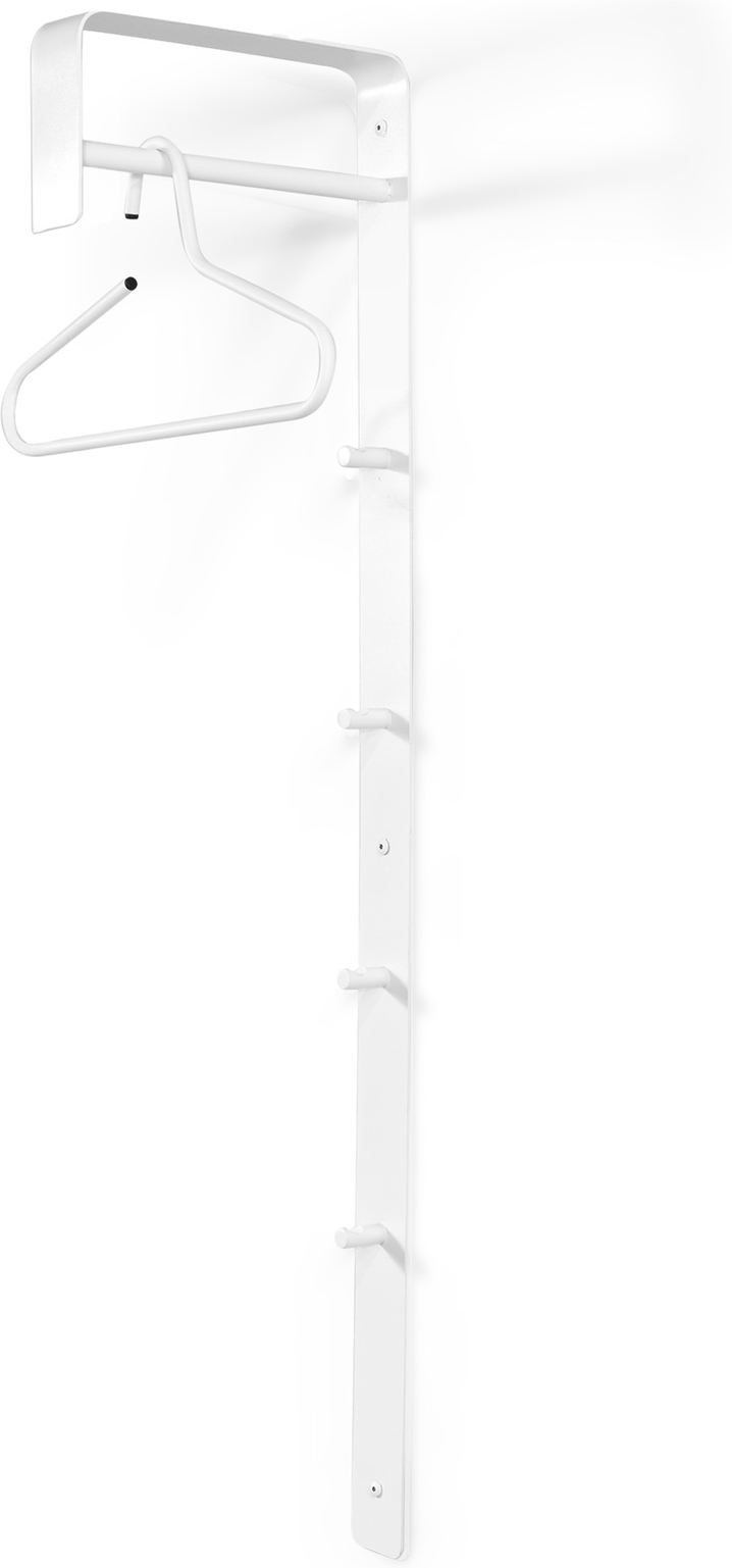 Vægmonteret Knagerække Spinder Design Arcus Bar Hvidlakeret Stål H115ã D30 Cm Kroge Stang