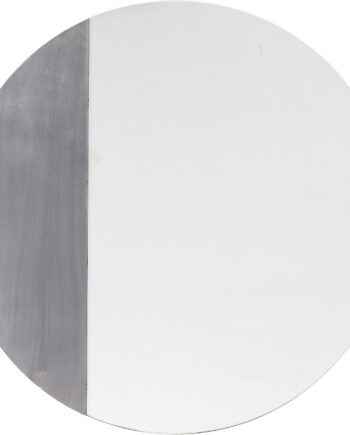 Vægspejl Bloomingville Ivory Rundt 60 Cm Sort Metalramme