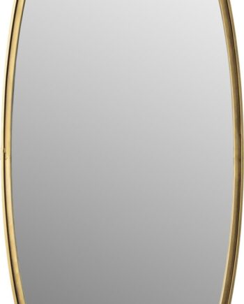 Vægspejl Studio White Matz Ovalt Guld Jern 60   160 Cm