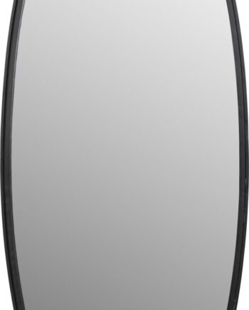 Vægspejl Studio White Matz Ovalt Sort Jern 160   60 Cm