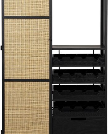Vinskab Studio White Cabinet Antracit H175xb38xl80 Cm Mdf Og Pulverlakeret Jern