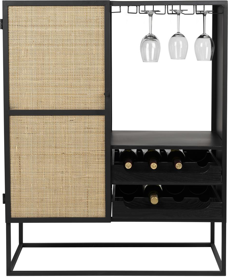 Vinskab Studio White Cabinet Perlemorslakeret Mdf Jern 80ã 38ã 100 Cm Færdigsamlet