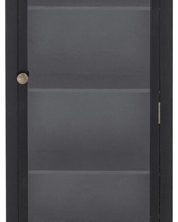 Vitrineskab Bloomingville Emilio Sort Grantræ Mdf Med Glasdøre 140x30x40 Cm