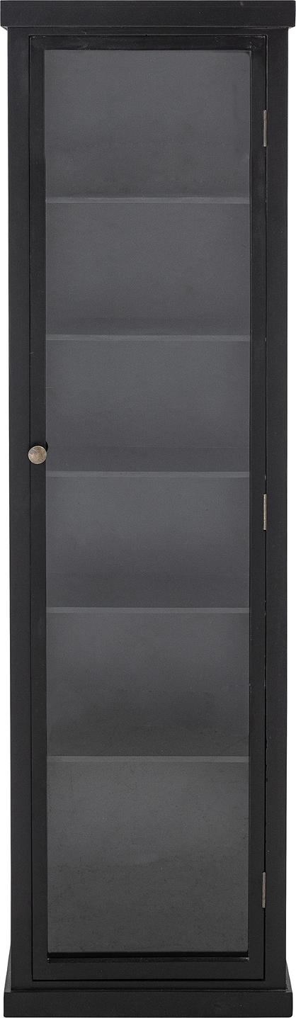 Vitrineskab Bloomingville Emilio Sort Grantræ Mdf Med Glasdøre 140x30x40 Cm