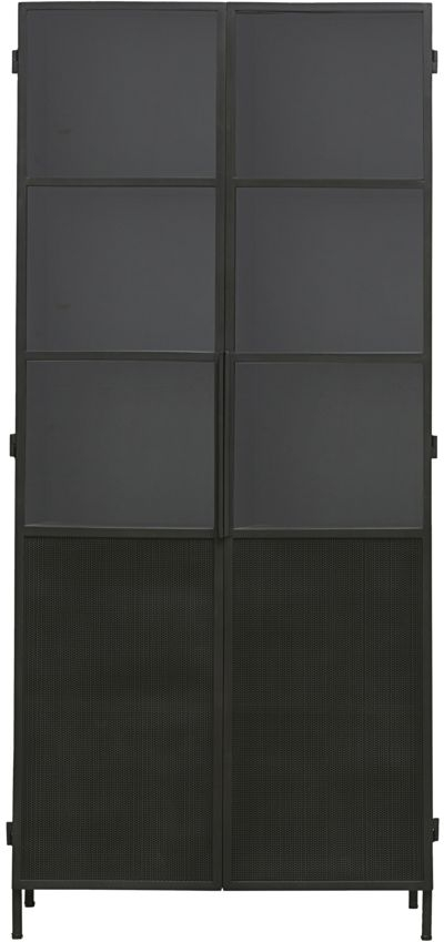 Vitrineskab House Doctor Collect Jern Glas H200xb42xl90 Cm Industrielt Elegant Displayskab