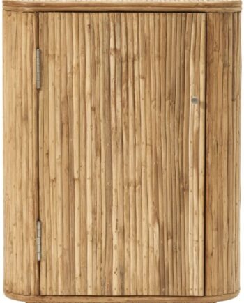 Vitrineskab House Doctor Gro Natur Mdf Og Håndlavet Rattan H70xb48xl48 Cm