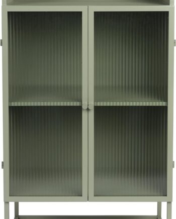 Vitrineskab Studio White Herbe Blygrå 35ã 60ã 105 Cm Displayskab   Fiberplade Og Metal