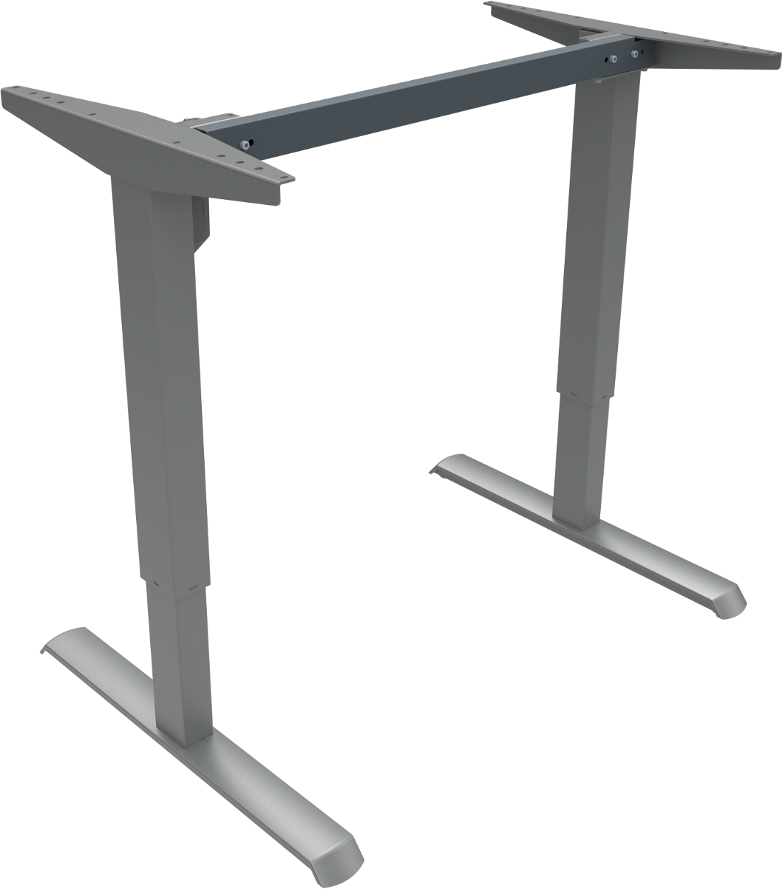 Zennord Adaptdesk Hæve- Sænkebordstel   Metal   Sølv  Justerbar Højde 68 118 Cm