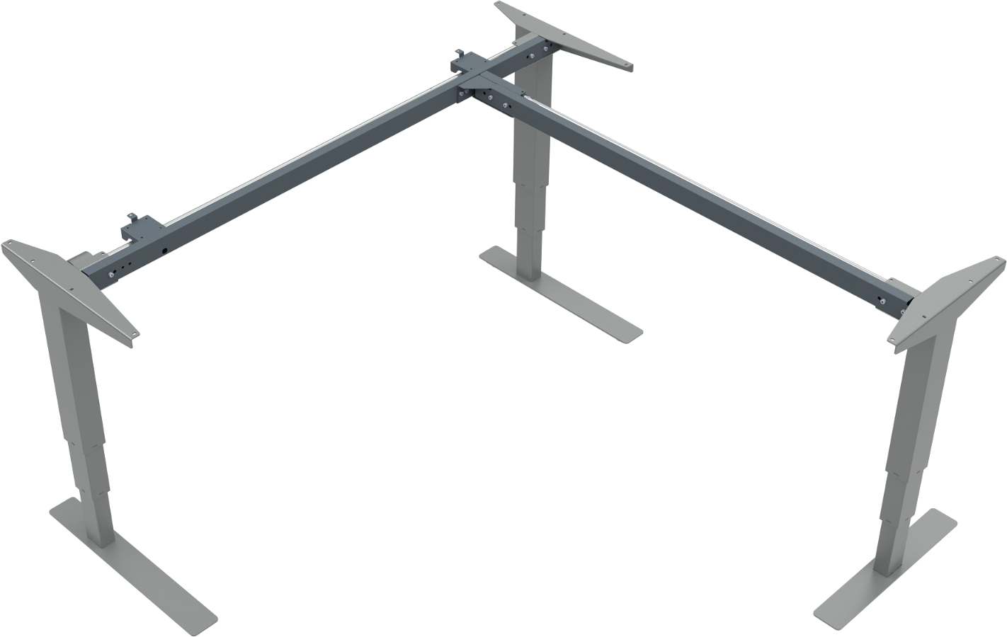 Zennord Versastand Elektrisk Hæve- Sænkestel  -søjlet 57-122 Cm Sølv