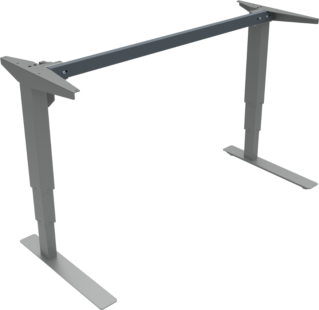 Zennord Versastand Hæve- Sænkestel Open Frame Sølv  Justerbar Højde 57-122 Cm  Robust Metal