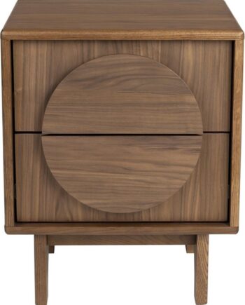 Zuiver Groove Sidebord   Småbord Valnødfiner Asketræ Mudderbrun 55x45x40 Cm