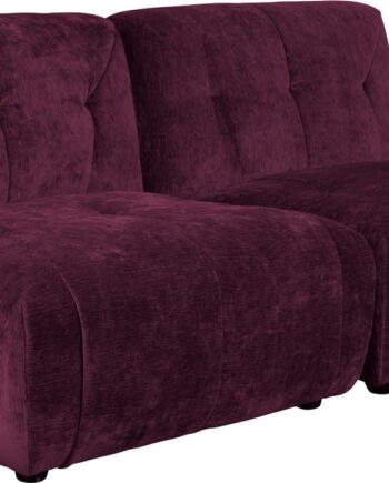 -personers Polstret Sofa Dutchbone Giada Aubergine H76ã B184ã L91 Cm
