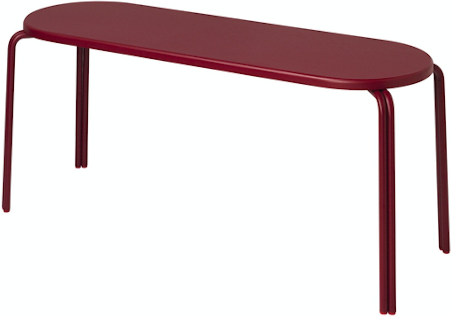 -personers Sofa Broste Copenhagen Oda Askefiner Mørk Rød 110x36x46 Cm