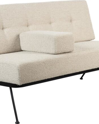 -personers Sofa Zuiver Bowie Lysgrå Stof 135 Cm Bred