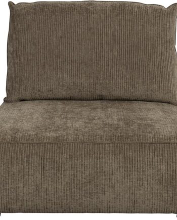 -personers Sofa Zuiver Element Hunter   Gråbrun Ribbet Stof H87xb99xl100 Cm