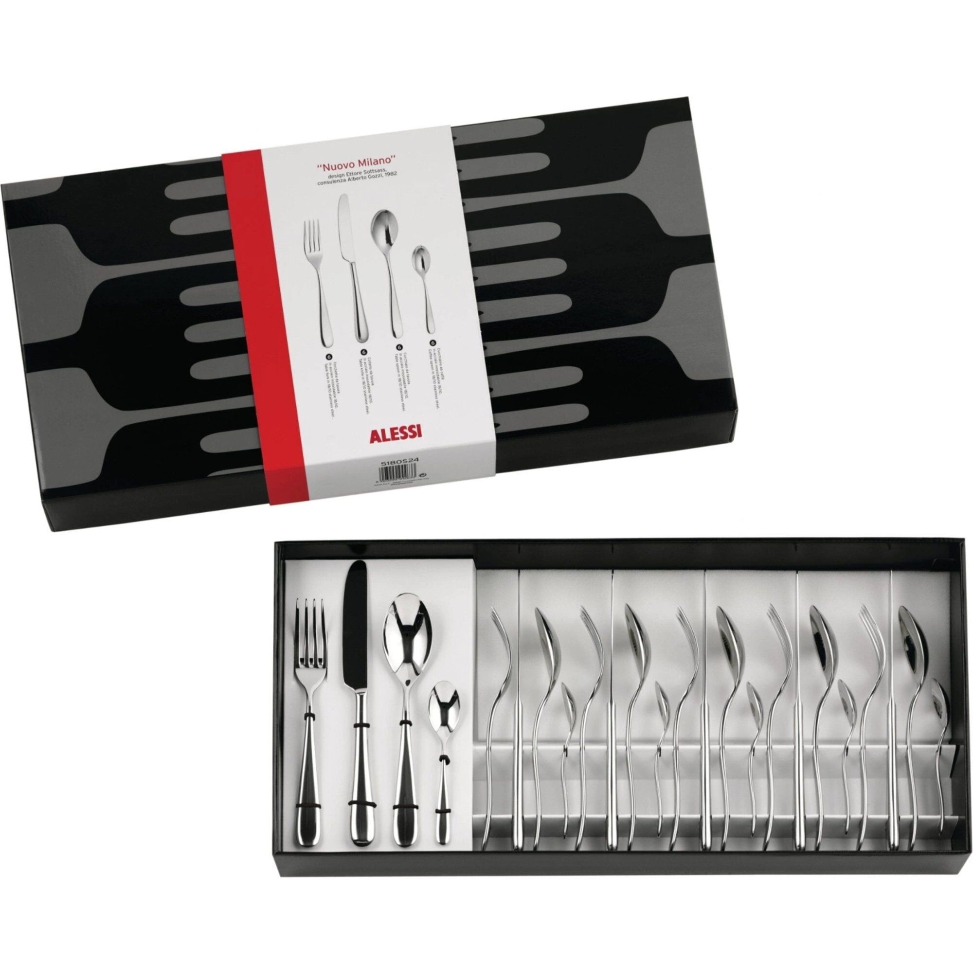 Alessi Nuovo Milano Monobloc Bestiksæt 24 Dele