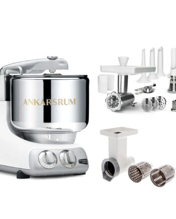 Ankarsrum Assistent Røremaskine  Large Tilbehørspakke  Glossy White