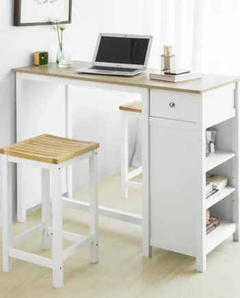 Barbord   Skandi-stil  L120   B55   H90 Cm  Hvid