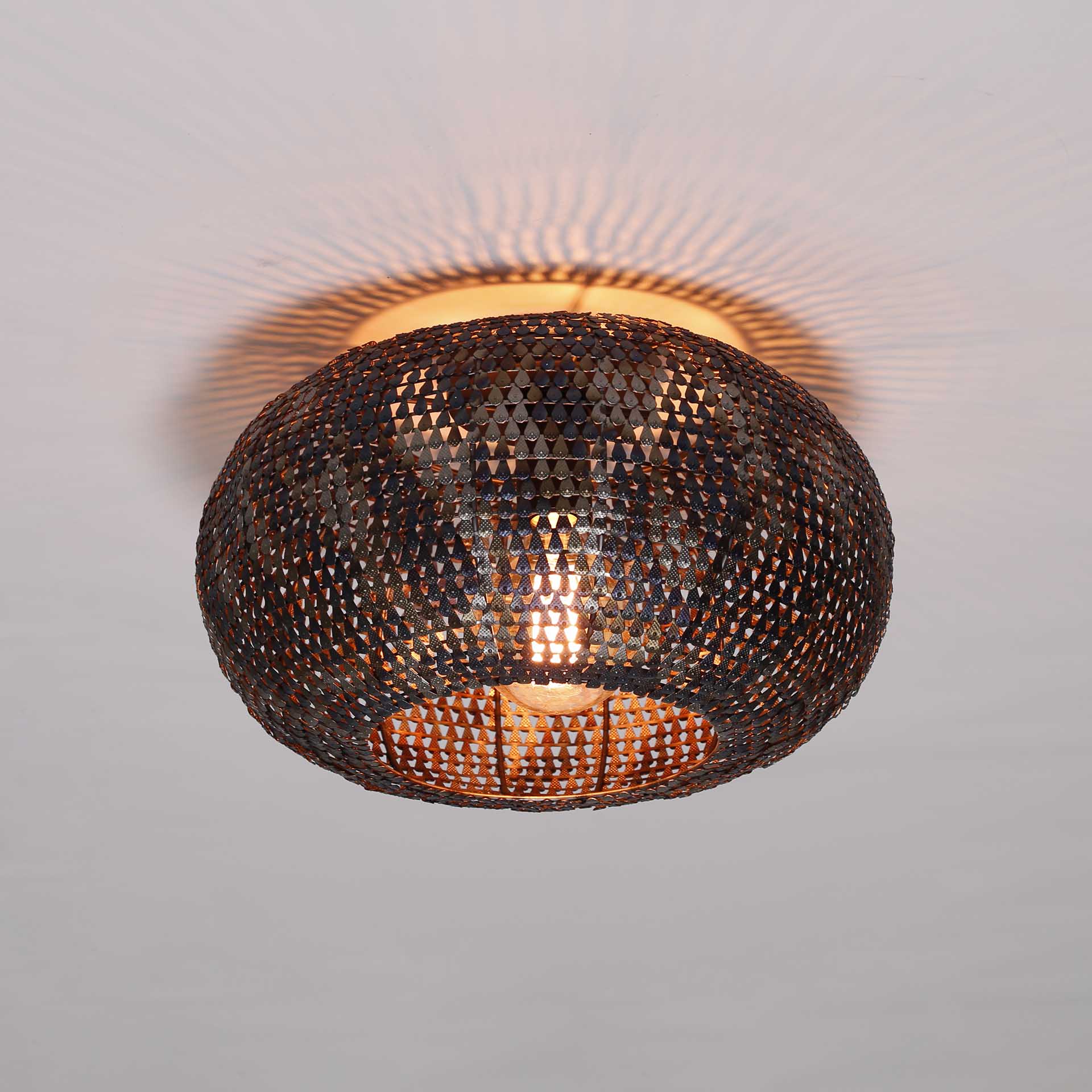 Baroca Plafond Lampe   Brun-sort Metal Levering Uden Pære