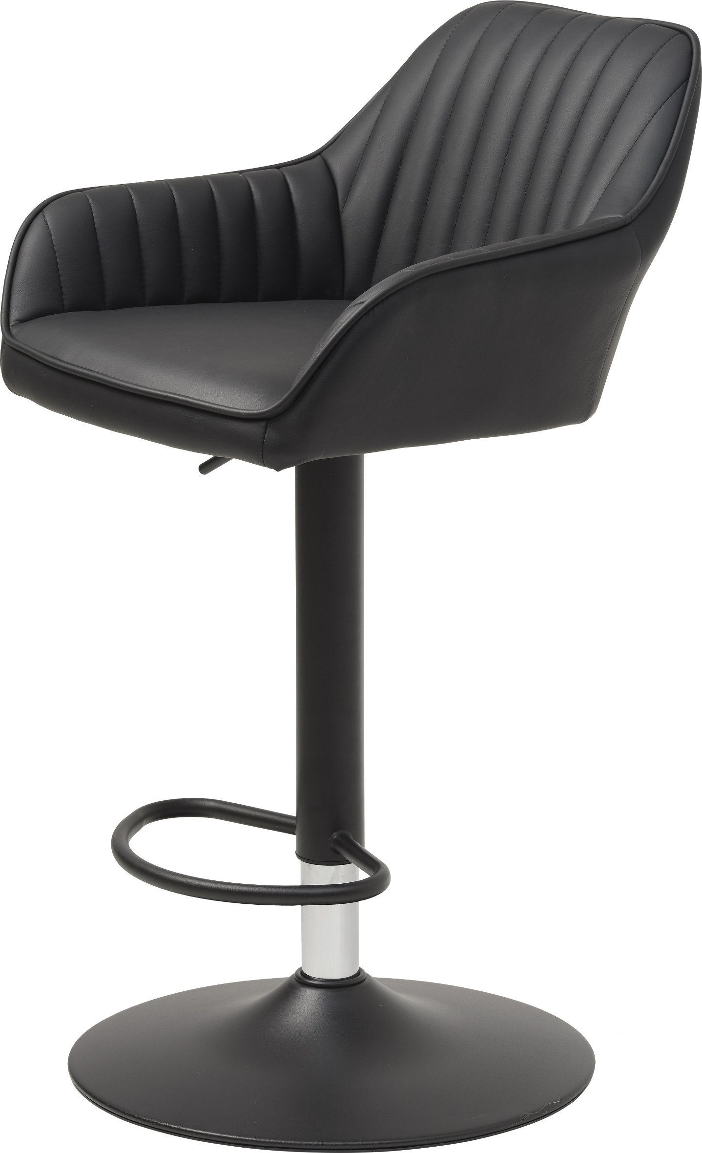 Barstol Nordique Design Brooks Sort Kunstlæder Justerbar Højde 88-104 Cm
