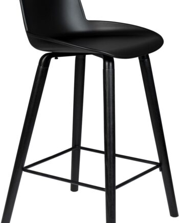 Barstol Zuiver Albert Kulsort Polypropylen Med Asketræs-aluminium Stel H89 Cm