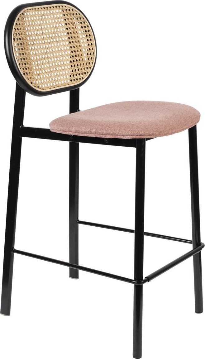 Barstol Zuiver Spike Stenlysgrå Polstret Polyester Stålbase H94xb42 5xd53 Cm