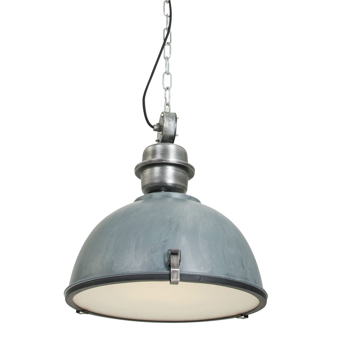Bikkel Loftlampe   42 Cm    Forskellige Finish Metal Grå