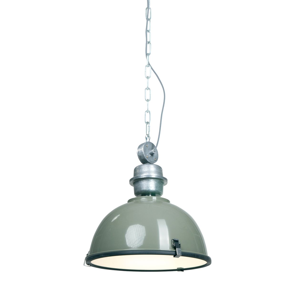 Bikkel Loftlampe   42 Cm    Forskellige Finish Metal Grøn