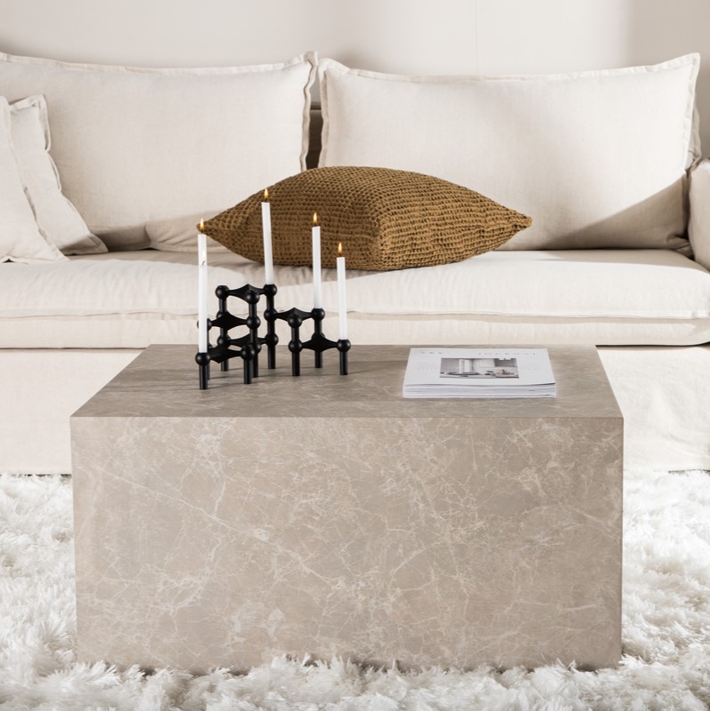 Blockit Sofabord   Marmor Look  60   80 Cm
