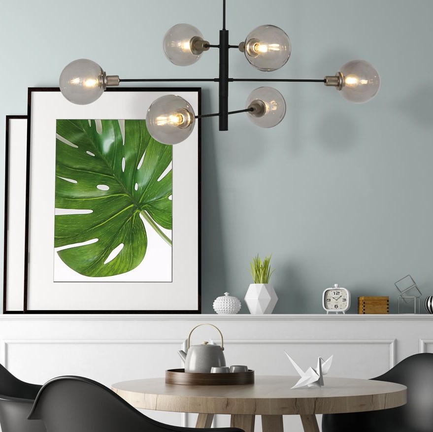 Boda Loftlampe Med Seks Glaskupler