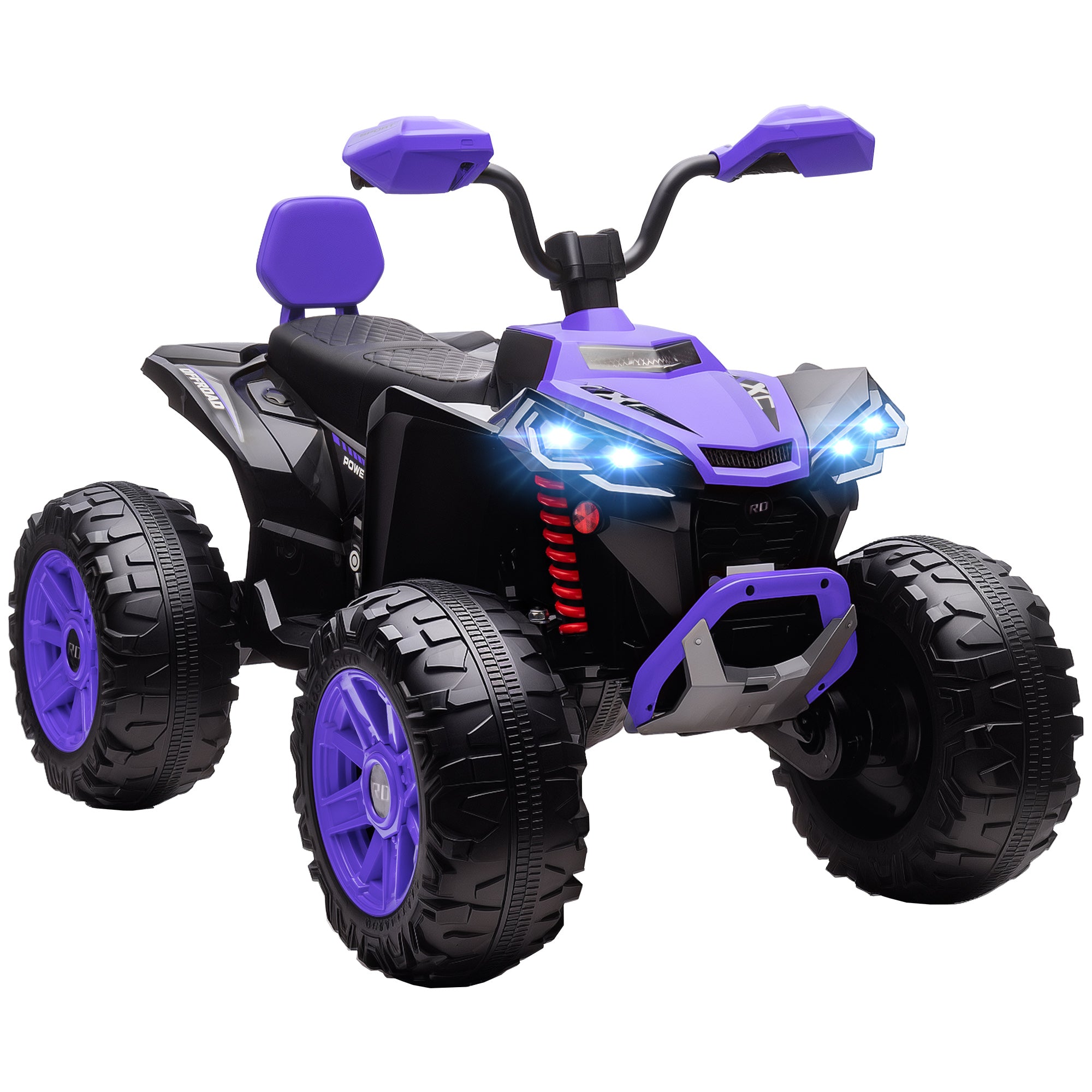 Børns Elektriske Atv 24v Elektrisk Køretøj Med Hjul Forlygter Usb-port Mp3-funktion Km - år