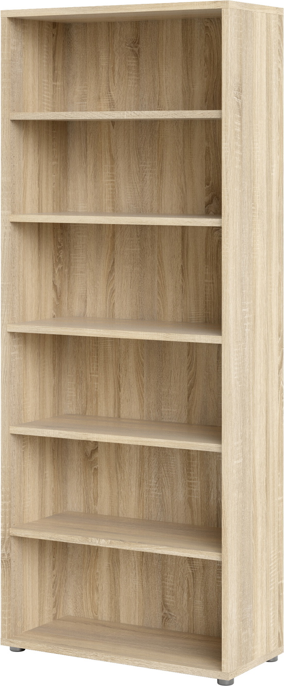 Bogreol Vesterholm Prima H221 7ã B89 2ã D40   Cm Natur Egestruktur Spånplade Hdf Justerbare Hylder Anti-vælte
