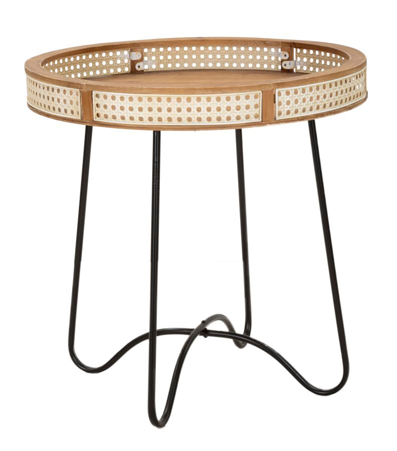 Boho Chic Bord Af Jern Og Mdf   60x60x5 Cm