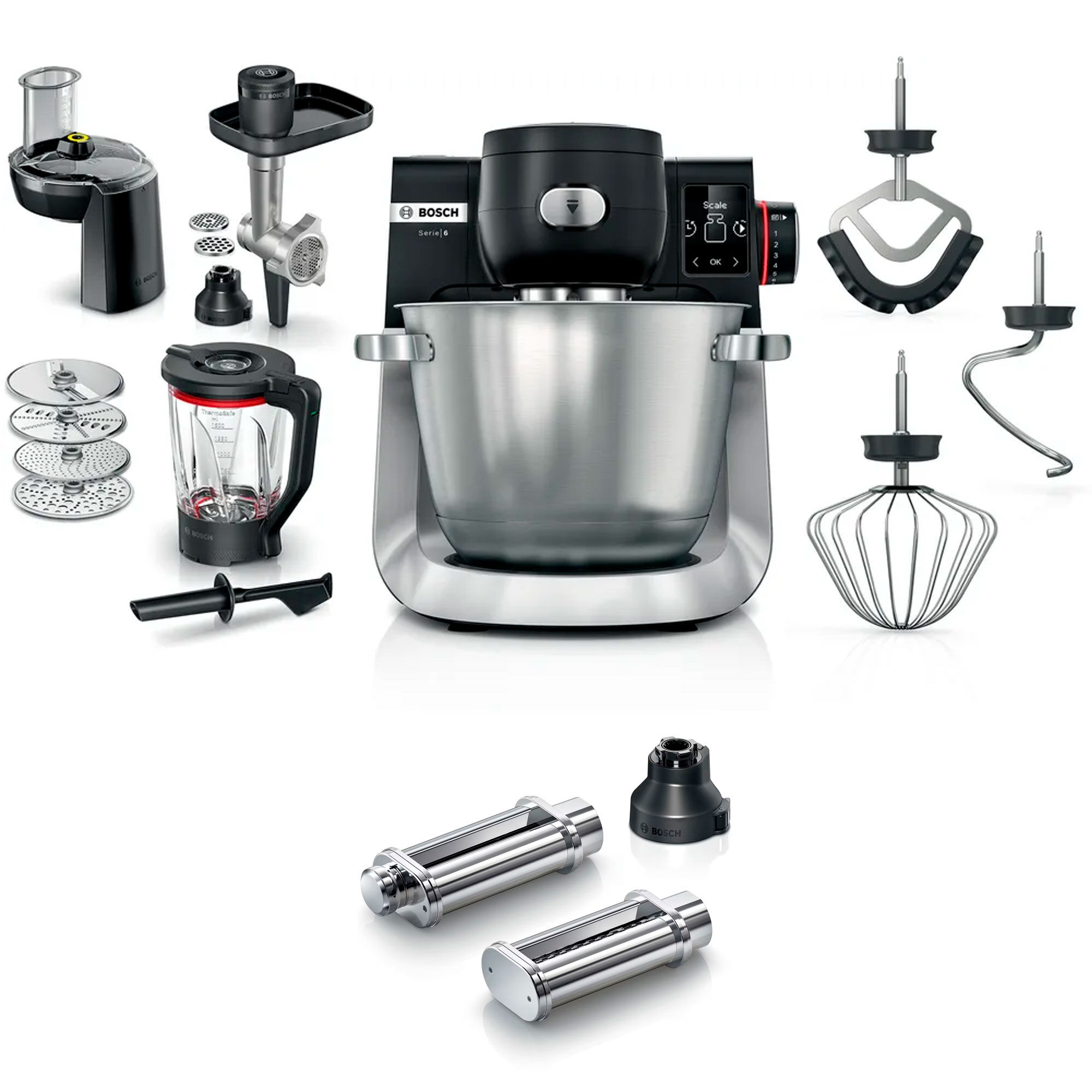 Bosch Mums6zs34 Serie Køkkenmaskine Muzs6pp Pastapassion-sæt