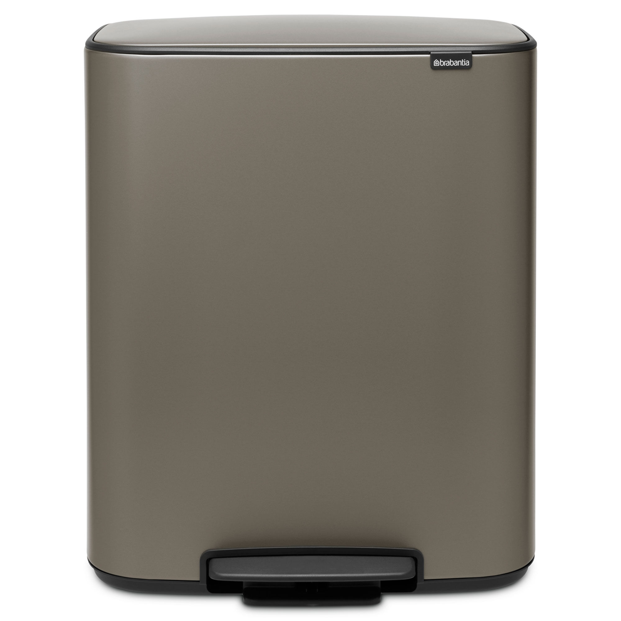 Brabantia Bo Pedalspand 60 Liter Platinum