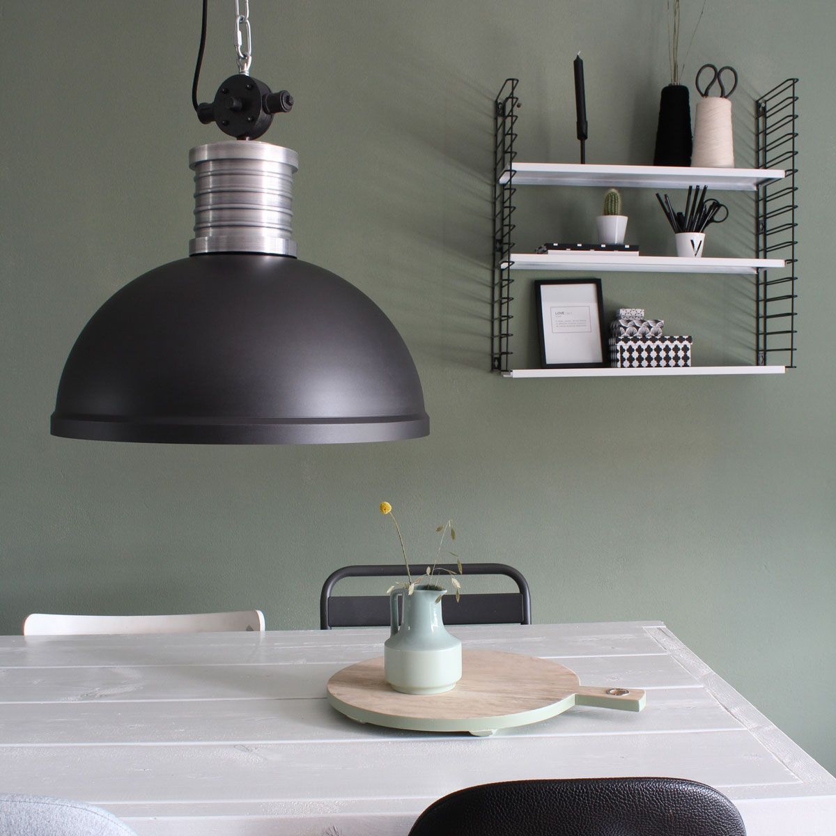 Brooklyn Industriel Loftlampe   Sort Metal